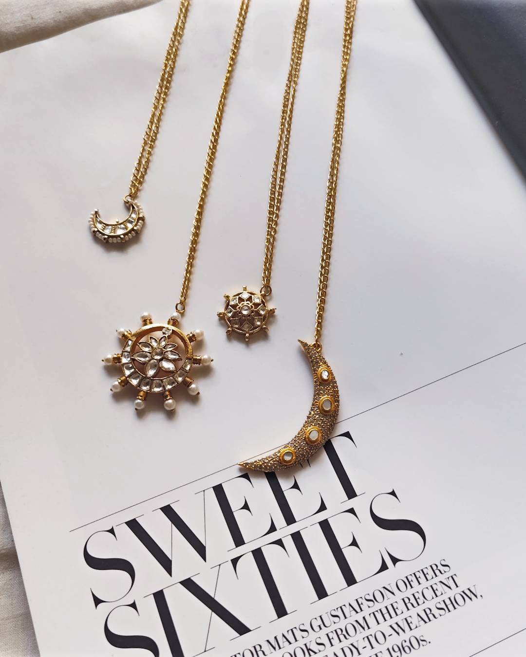 Large White Moon Necklace( Large Moon (4th) Avaialble)