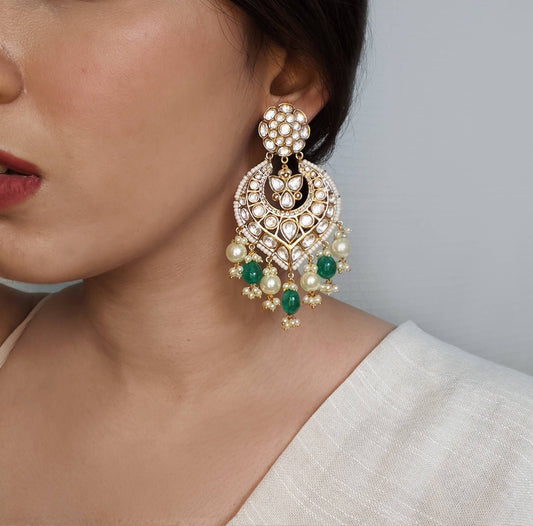 Oversized  Moissainite Chandbali